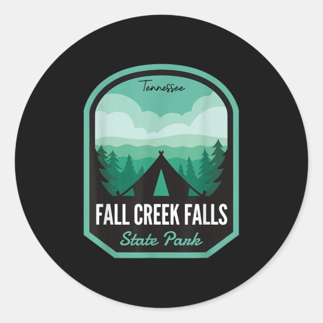 Fall Creek Falls State Park Tn Camping  Classic Round Sticker (Front)