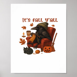 Fall Crow – It’s Fall Y’all Art Poster