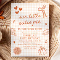 Fall Cute Hand Drawn Our Little Cutie Pie Birthday