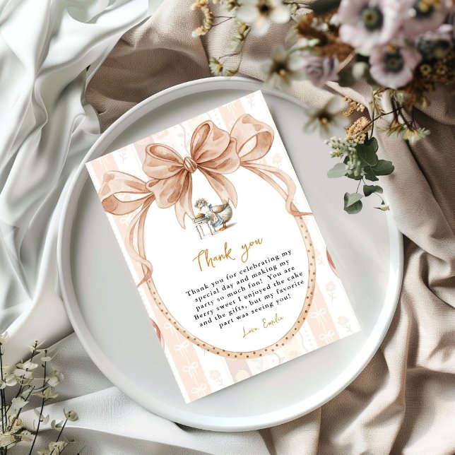 Fall cutie Pie Baby Shower Thank You Card (Creator Uploaded)