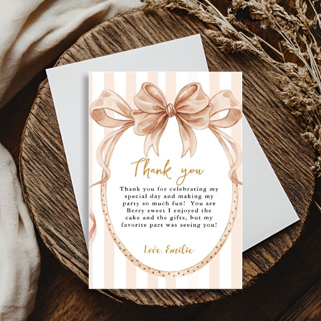 Fall cutie Pie Baby Shower Thank You Card (Creator Uploaded)