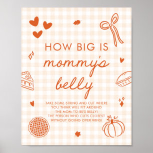 Fall Cutie Pie How big is mommy's belly Game Poster