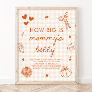 Fall Cutie Pie How big is mommy's belly Game Poster