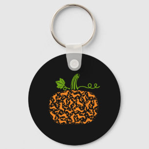 Fall Dachshund Doxin Pumpkin Fun Halloween Dog Lov Keychain