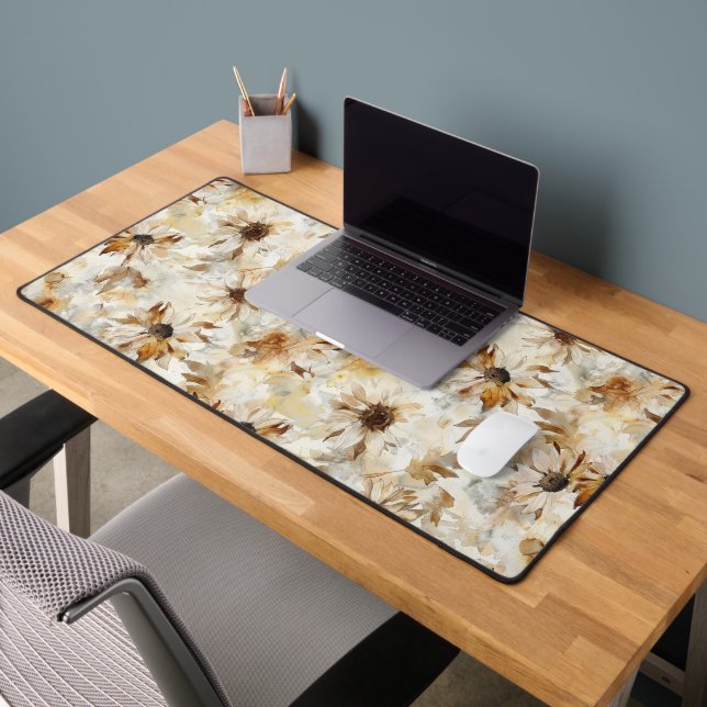 Fall Daisies Desk Mat (Office 2)