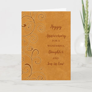 Fall Daughter & Son in Law Wedding Anniversary Card