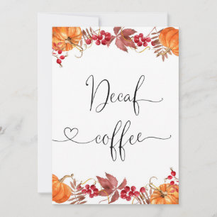 Fall Decaf coffee card