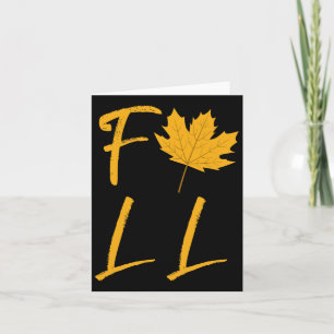 Fall Deciduous Leaf Autumn Season Colourful Tee Card
