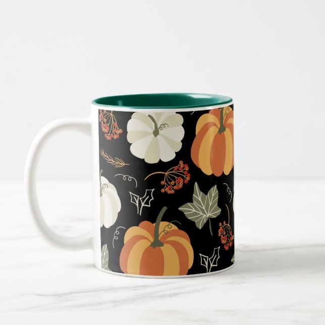 Fall decor mugs sets, pumpkin Fall Thanksgiving (Left)