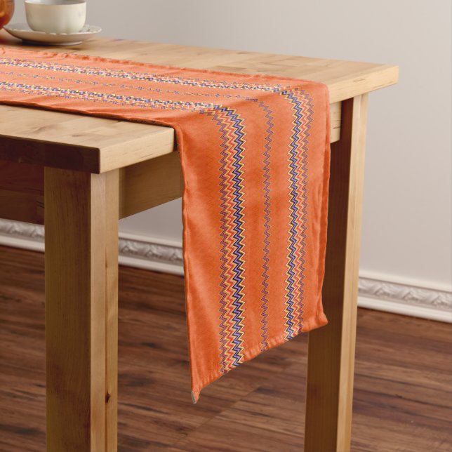 Fall Delight Zigzag Short Table Runner (In Situ)