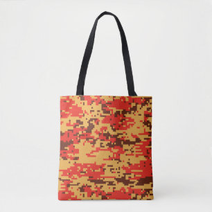 Fall Digital Camo Pattern Tote Bag