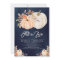 Fall Earthy Floral Pumpkin Navy Blue Bridal Shower