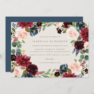 Fall Elegance Baptism Invitation