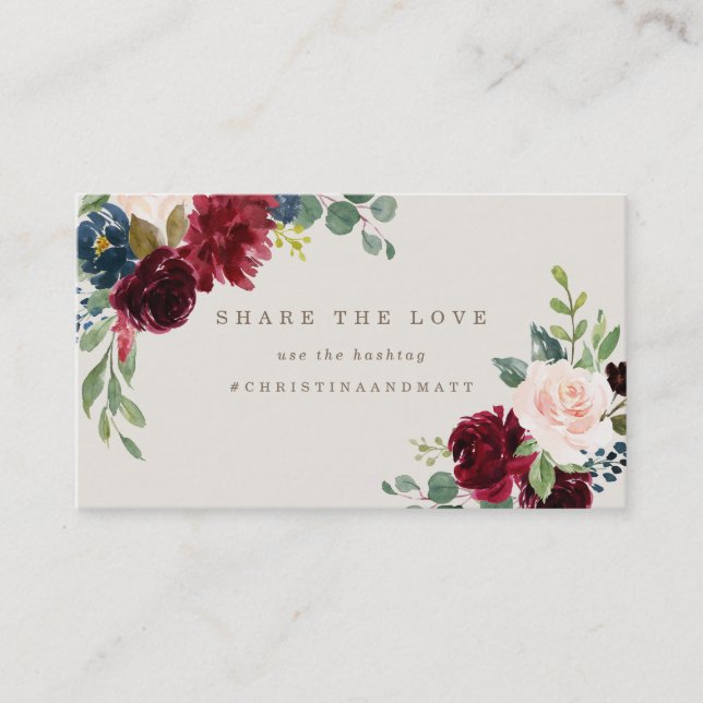 Fall Elegance Hashtag Card (Front)