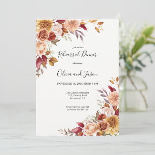 Fall elegant Rehearsal Dinner Invitation