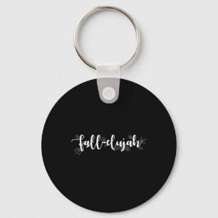 Fall-elujah Tee Women's Fall Love Autumn Leaves  Keychain