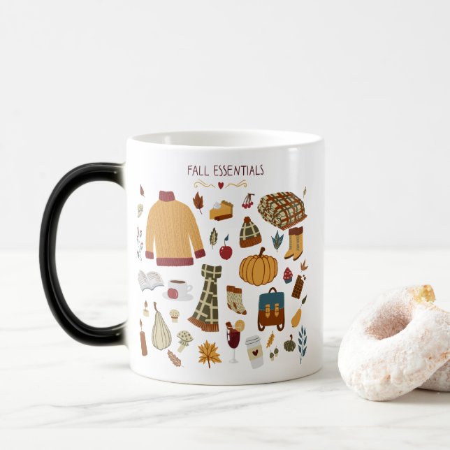 Fall Essentials Digital Drawing Magic Mug (With Donut)