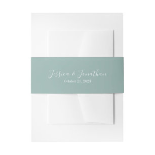 Fall Eucalyptus Berry Solid Belly Band Invitation Belly Band