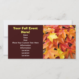 Fall Event custom Invitations Cards Events Leaves