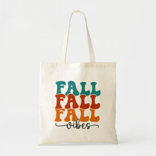Fall Fall Fall Vibes Calligraphy Script Tote Bag