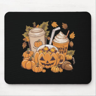 Fall Family Halloween Thanksgiving Cute Autumn Mouse Pad