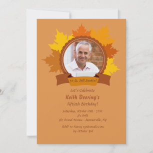 Fall Fancy Photo Invitation 2