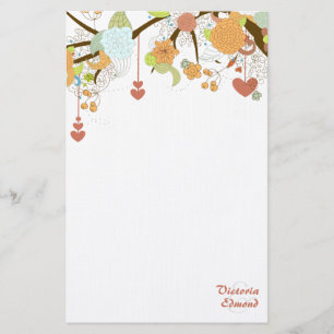 Fall Fantasy Floral Personalized Stationery