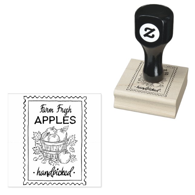 Fall Farm Fresh Apple Quote Stamp (Stamped)