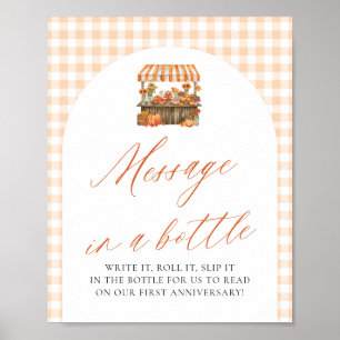 Fall Farmers Market Message In A Bottle Sign