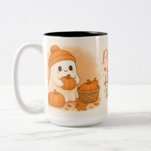 Fall Farmhouse Cute Ghost Coffee Mug Wrap Autumn