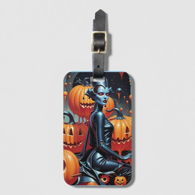 Fall Fashion's Weekend Witch Queen Luggage Tag (Front Vertical)