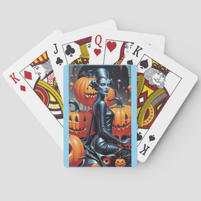 Fall Fashion's Weekend Witch Queen Playing Cards (Back)
