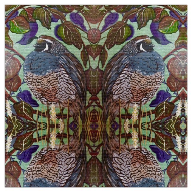 Fall Fatty Quail Fabric (Swatch)