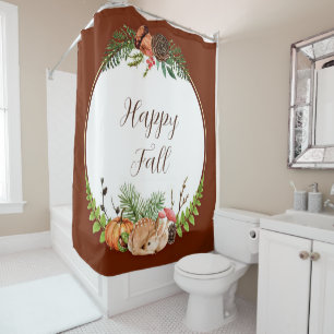 Fall fawn and nature with customizable text 