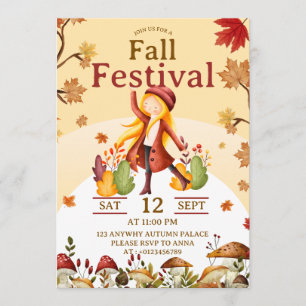 Fall Festival Autumn Invitation Card