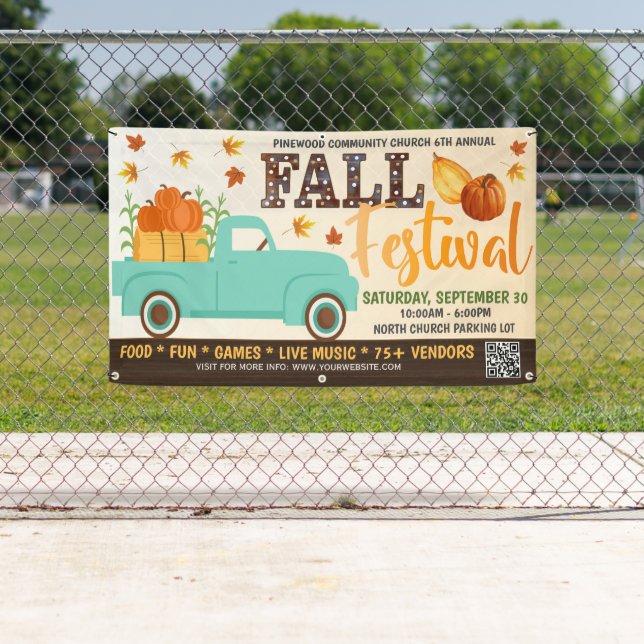 Fall Festival Banner with qr code (Insitu)