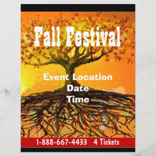 Fall Festival Halloween Event or Fall Event Flyer