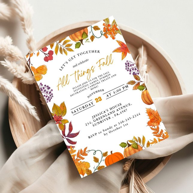 Fall Festival party bonfire neighbourhood party  Invitation (Creator Uploaded)