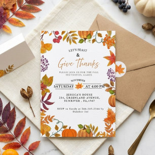 Fall Festival party bonfire neighbourhood party Invitation