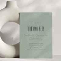 Fall Fête Minimalist 21st Birthday Party Sage