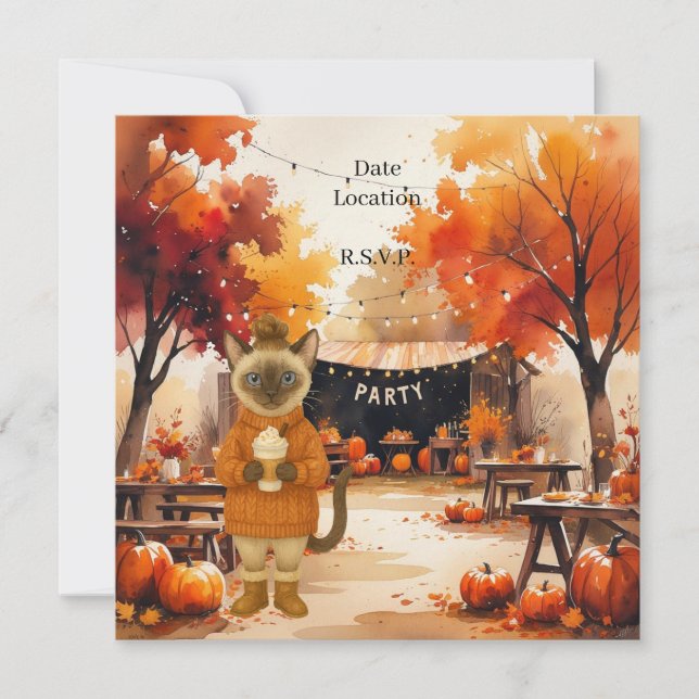 Fall Flannel & Fizz Friendsgiving Party  Save The Date (Front)