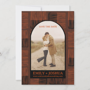 Fall Flat Save The Date Wedding Card Autumn