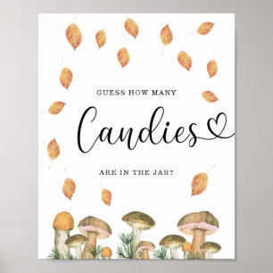Fall flora guess how many candies poster