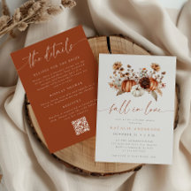 Fall Floral All in One QR Code Bridal Shower