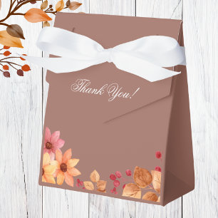 Fall Floral Autumn Bridal Shower Favor Box