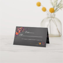 Fall Floral Black Monogram