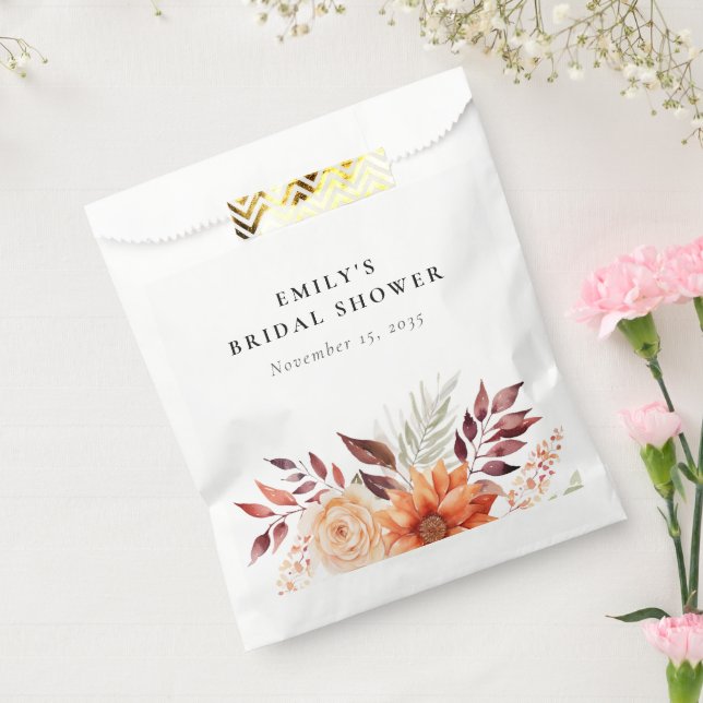 Fall Floral Boho Bridal Shower Favour Bag (Sealed)