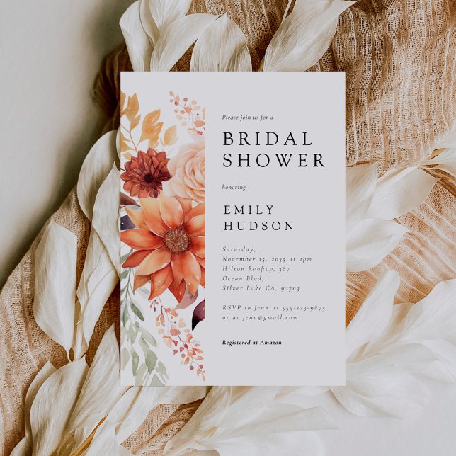 Fall Floral Boho Bridal Shower Invitation (Creator Uploaded)
