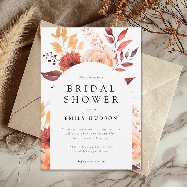 Fall Floral Boho Bridal Shower Invitation (Creator Uploaded)