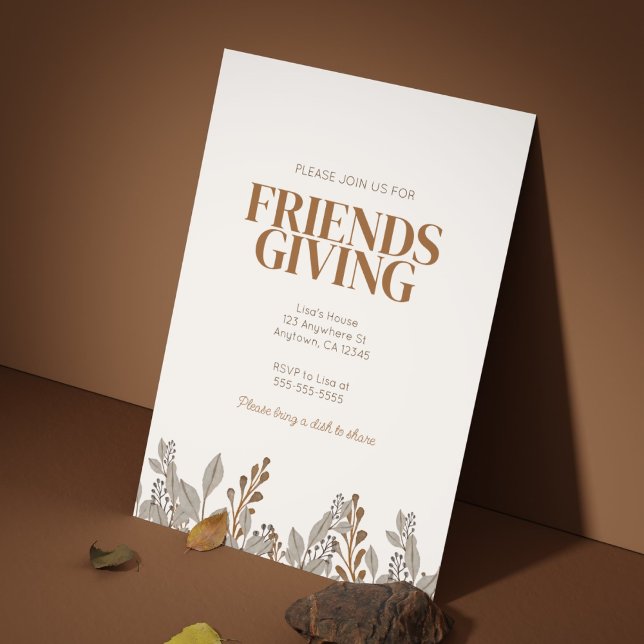 Fall Floral Boho Friendsgiving Invitation (Creator Uploaded)